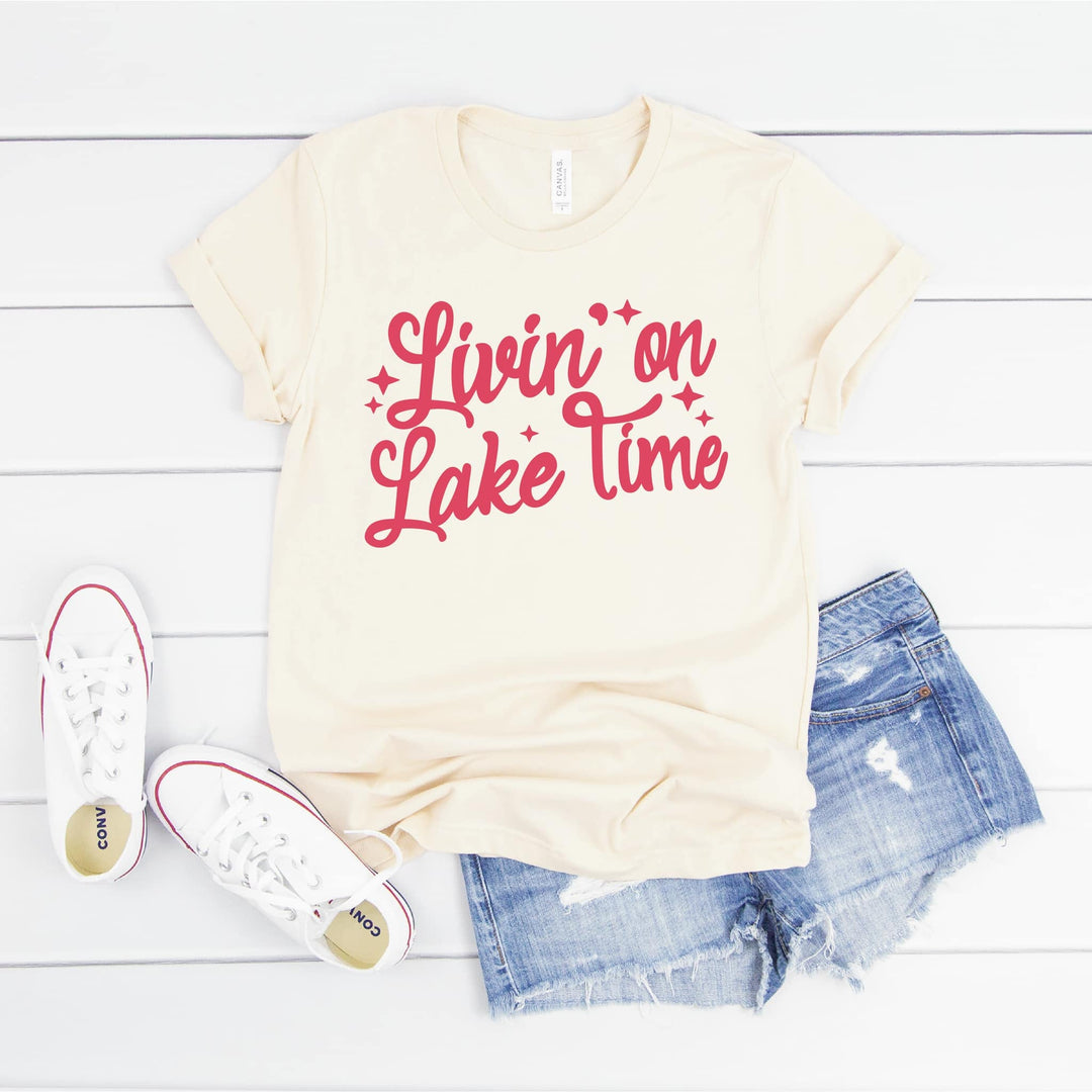 Livin’ On Lake Time Graphic Tee-Gabreila Wholesale-[option4]-[option5]-[option6]-[option7]-[option8]-Shop-Boutique-Clothing-for-Women-Online