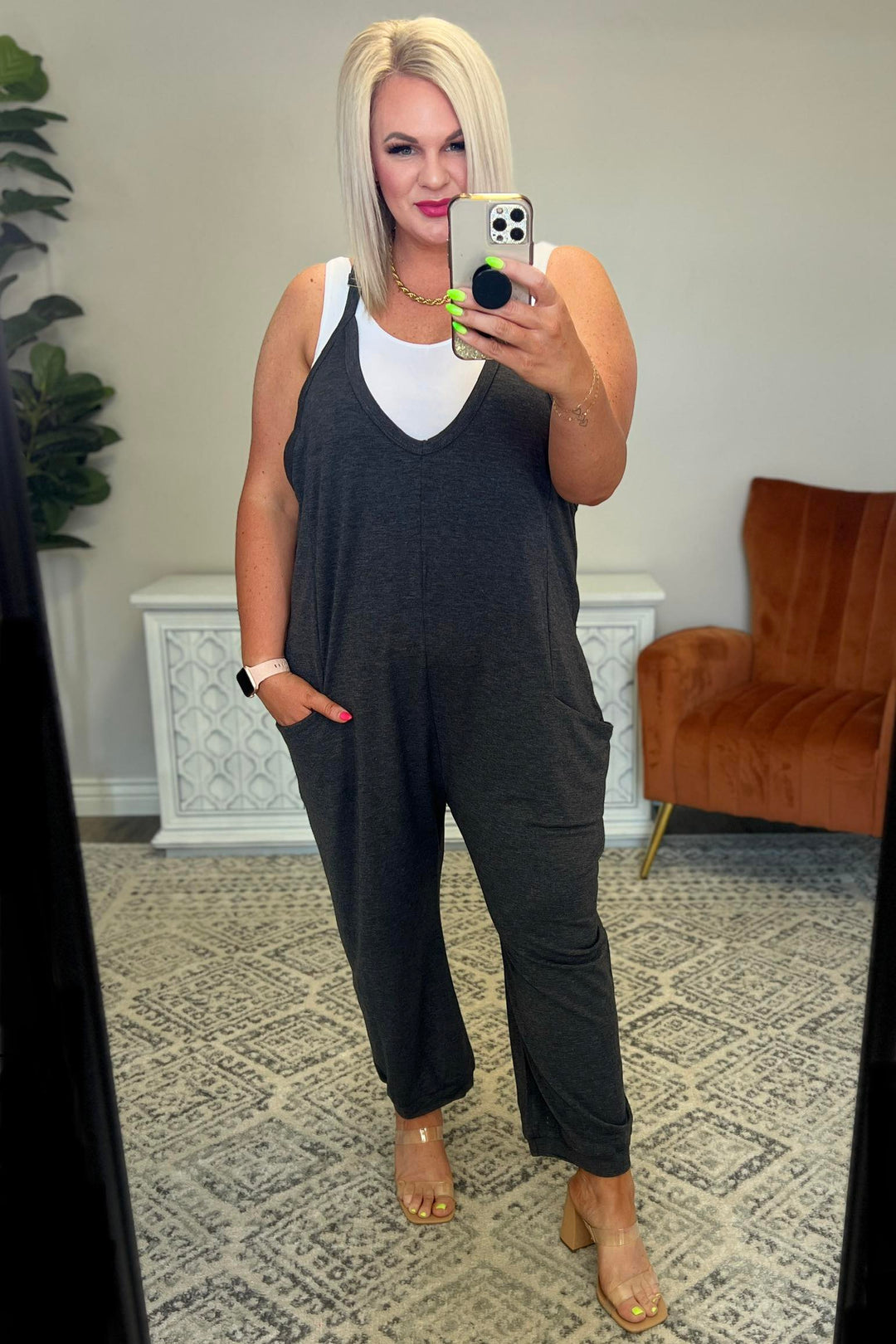 Shirley & Stone Becky Romper - Charcoal-Preorder Shirley&amp;Stone-Shirley & Stone-[option4]-[option5]-[option6]-[option7]-[option8]-Shop-Boutique-Clothing-for-Women-Online