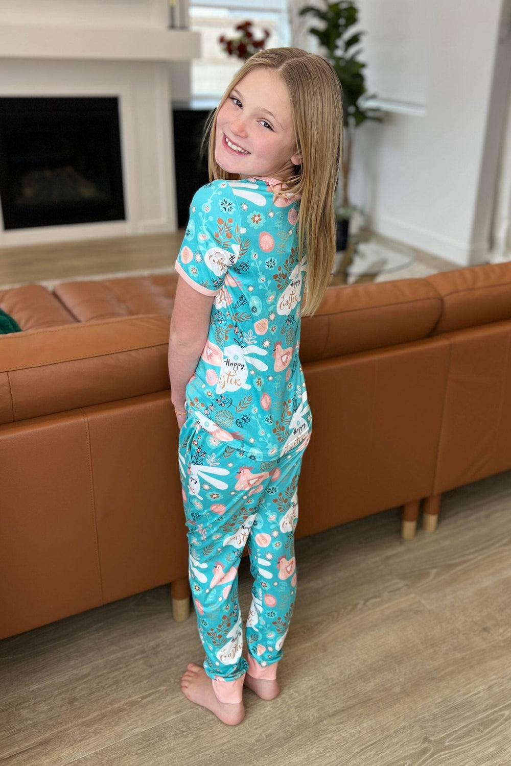 Shirley & Stone Matching Mommy & Me Short Sleeve Jogger Pajama Set - Happy Easter-Preorder Close 01.10.2024-Shirley & Stone-[option4]-[option5]-[option6]-[option7]-[option8]-Shop-Boutique-Clothing-for-Women-Online