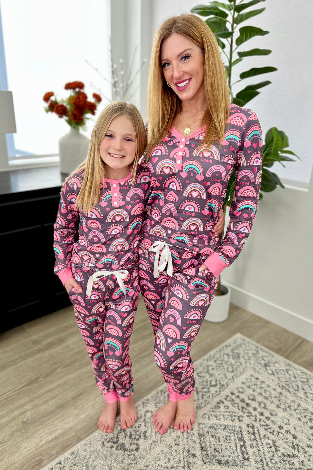 Shirley & Stone Matching Mommy & Me Valentines Day Pajama Set- Rainbow-Preorder Shirley&amp;Stone-Shirley & Stone-[option4]-[option5]-[option6]-[option7]-[option8]-Shop-Boutique-Clothing-for-Women-Online