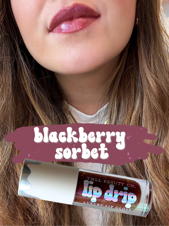 TMLL Lip Drip Luxury Lip Gloss-The Bee Chic Boutique-Blackberry Sorbet-[option4]-[option5]-[option6]-[option7]-[option8]-Shop-Boutique-Clothing-for-Women-Online