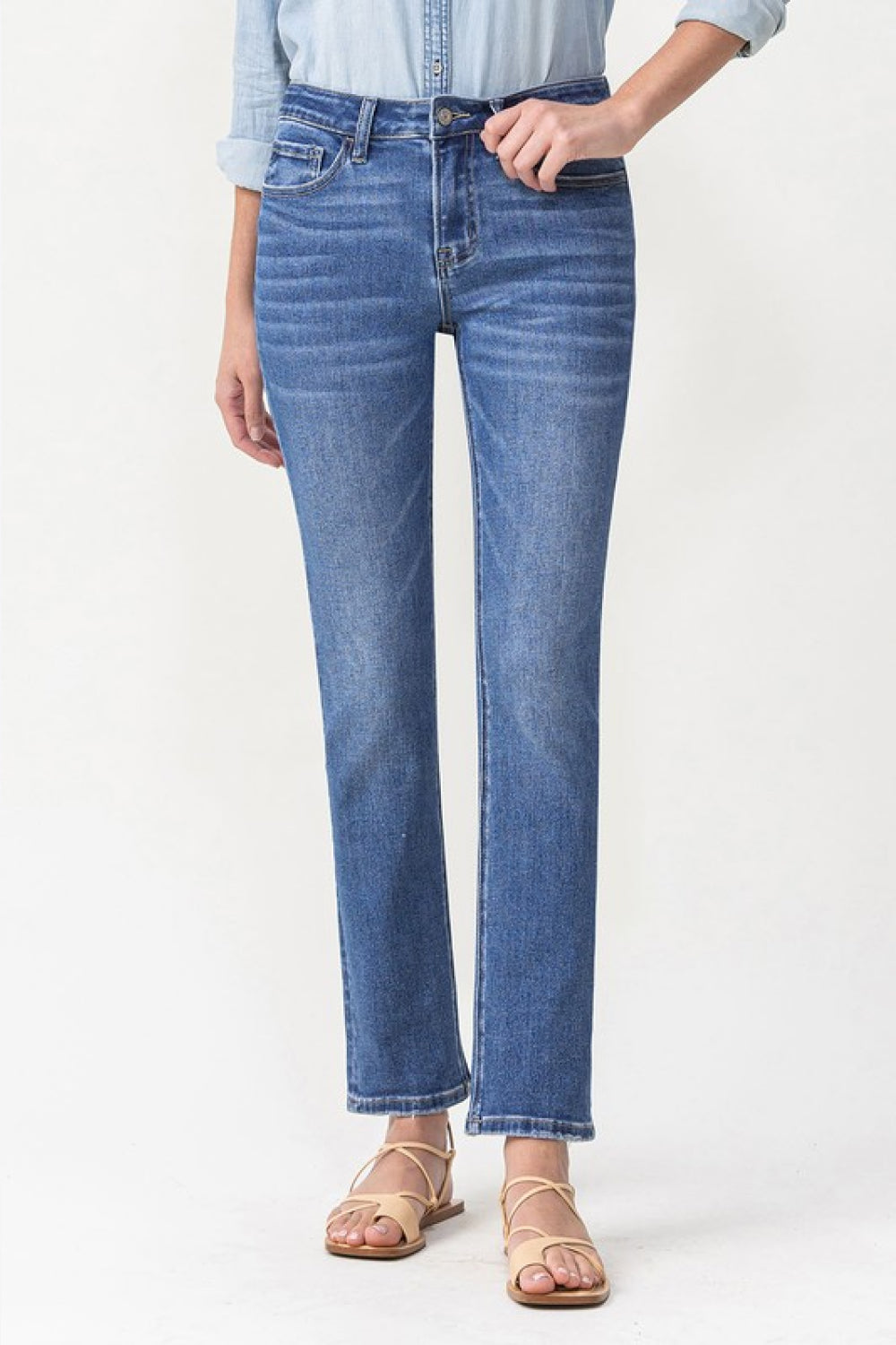 Lovervet Maggie Midrise Slim Ankle Straight Jeans-Trendsi-Medium-24-[option4]-[option5]-[option6]-[option7]-[option8]-Shop-Boutique-Clothing-for-Women-Online