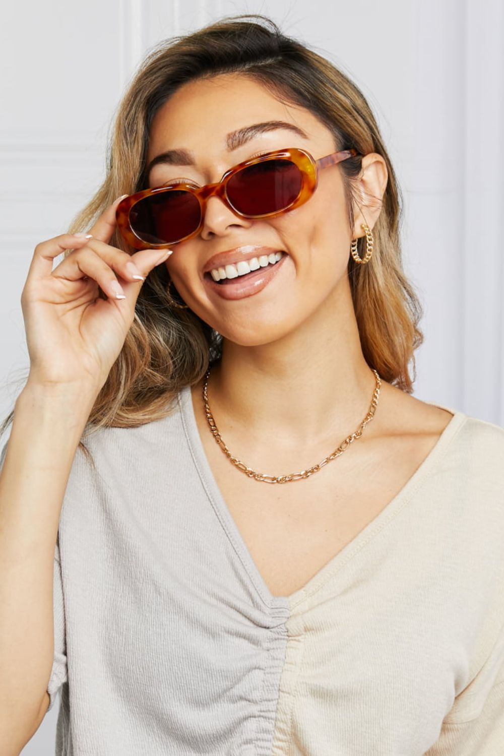 Oval Full Rim Sunglasses-Trendsi-[option4]-[option5]-[option6]-[option7]-[option8]-Shop-Boutique-Clothing-for-Women-Online