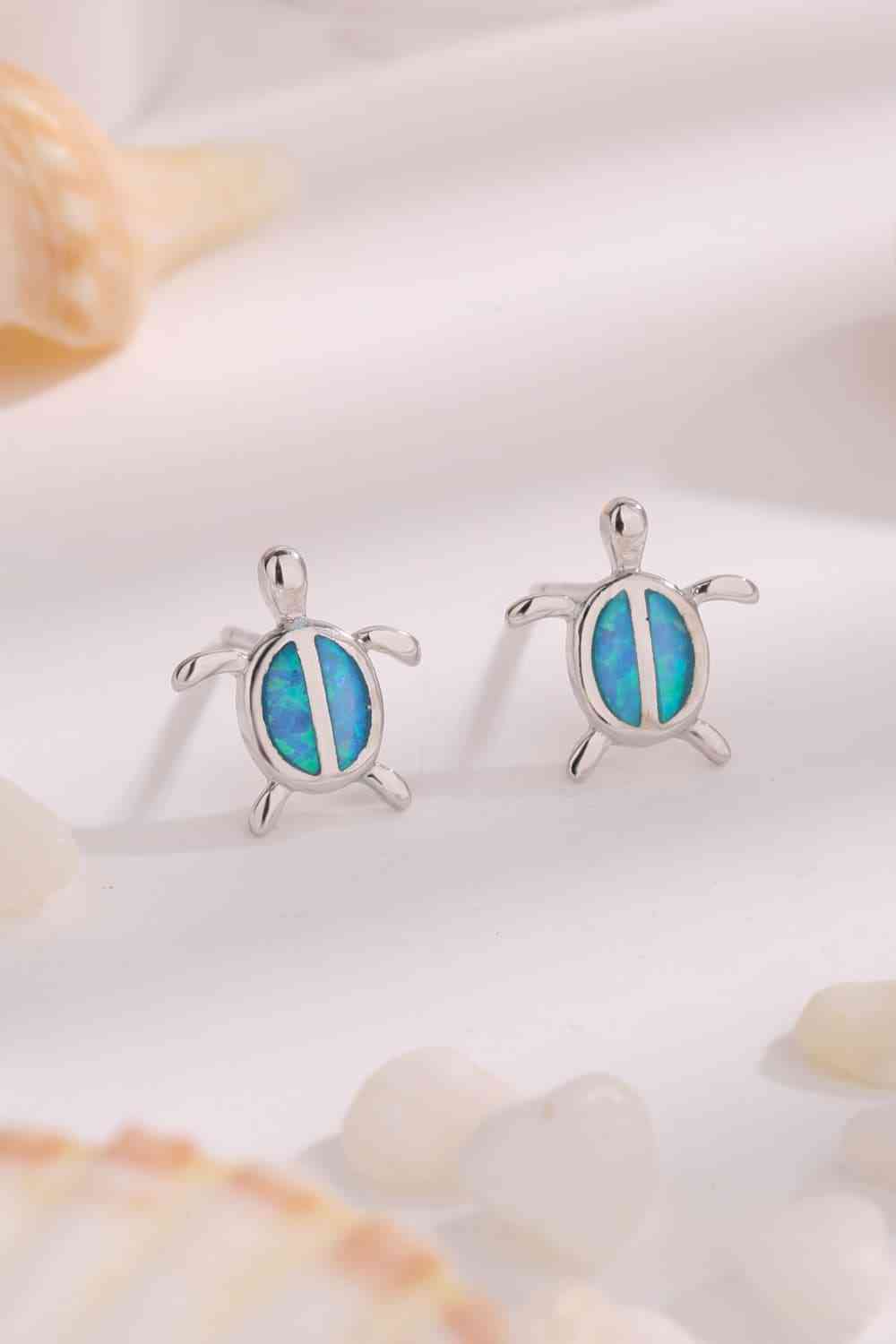 Opal Turtle 925 Sterling Silver Stud Earrings-Trendsi-Sky Blue-One Size-[option4]-[option5]-[option6]-[option7]-[option8]-Shop-Boutique-Clothing-for-Women-Online