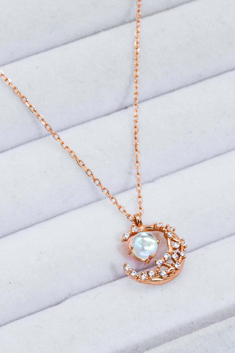 Where It All Began Moonstone Necklace-Trendsi-Moonstone/Rose Gold-One Size-[option4]-[option5]-[option6]-[option7]-[option8]-Shop-Boutique-Clothing-for-Women-Online