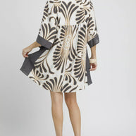 Umgee Abstract Print Kimono Sleeve Mini Dress-Dresses-Trendsi-[option4]-[option5]-[option6]-[option7]-[option8]-Shop-Boutique-Clothing-for-Women-Online