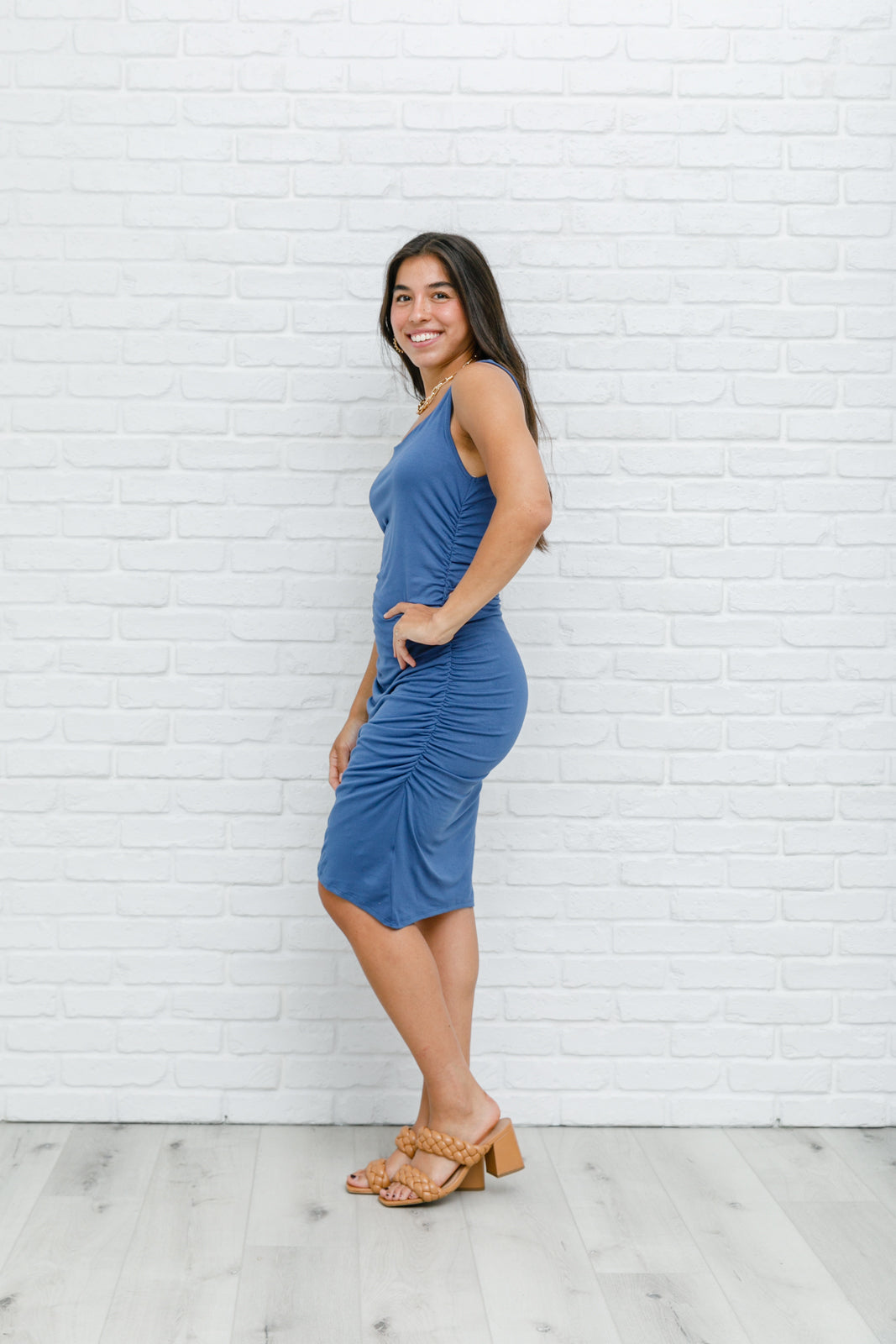 Blue Wrap Dress-Womens-Ave Shops-[option4]-[option5]-[option6]-[option7]-[option8]-Shop-Boutique-Clothing-for-Women-Online