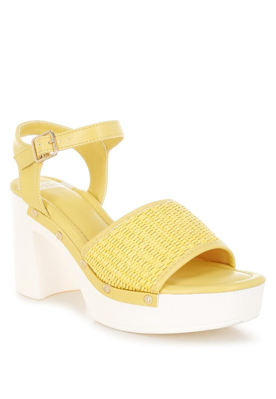 Mazaro Raffia Chunky Sandals-Rag Company-[option4]-[option5]-[option6]-[option7]-[option8]-Shop-Boutique-Clothing-for-Women-Online