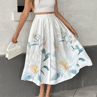Floral Print Midi Skirt-Skirts-Trendsi-[option4]-[option5]-[option6]-[option7]-[option8]-Shop-Boutique-Clothing-for-Women-Online