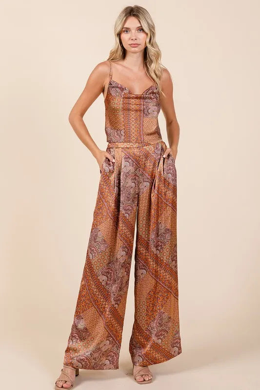Mittoshop Paisley Patchwork Print Satin Wide Leg Pants-pants-Trendsi-[option4]-[option5]-[option6]-[option7]-[option8]-Shop-Boutique-Clothing-for-Women-Online