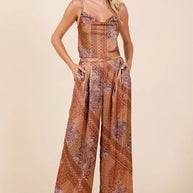 Mittoshop Paisley Patchwork Print Satin Wide Leg Pants-pants-Trendsi-[option4]-[option5]-[option6]-[option7]-[option8]-Shop-Boutique-Clothing-for-Women-Online