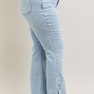 Judy Blue Tummy Control Vintage Wash Side Slit Slim Boot Jeans-Trendsi-[option4]-[option5]-[option6]-[option7]-[option8]-Shop-Boutique-Clothing-for-Women-Online