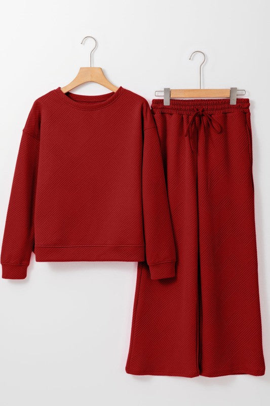 Textured Top and Pants Set-JUNIPER BLVD-[option4]-[option5]-[option6]-[option7]-[option8]-Shop-Boutique-Clothing-for-Women-Online