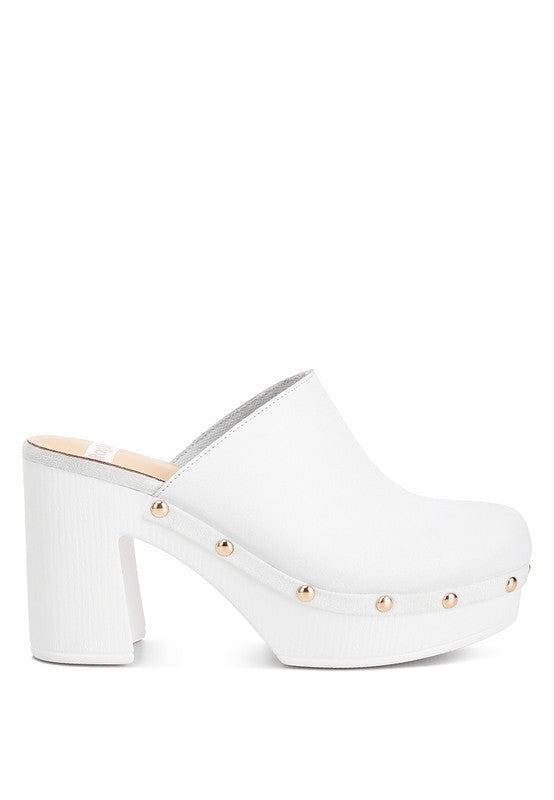 Benji Recycled Leather Clogs-Rag Company-[option4]-[option5]-[option6]-[option7]-[option8]-Shop-Boutique-Clothing-for-Women-Online