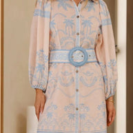 Printed Button Down Shirt Dress with Belt-Dresses-Trendsi-[option4]-[option5]-[option6]-[option7]-[option8]-Shop-Boutique-Clothing-for-Women-Online