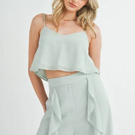 MABLE Crop Cami and Ruffled Wide Leg Pants Set-two piece set-Trendsi-[option4]-[option5]-[option6]-[option7]-[option8]-Shop-Boutique-Clothing-for-Women-Online