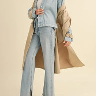 MABLE Layered Look Trench Coat With Denim Jacket-Coats & Jackets-Trendsi-[option4]-[option5]-[option6]-[option7]-[option8]-Shop-Boutique-Clothing-for-Women-Online