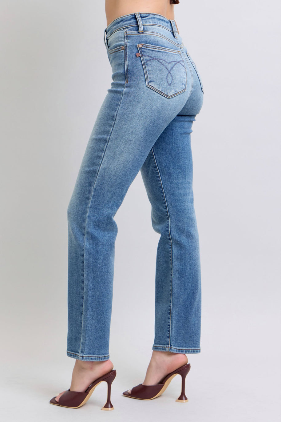 Judy Blue Vintage Wash Thermal Straight Jeans-Trendsi-[option4]-[option5]-[option6]-[option7]-[option8]-Shop-Boutique-Clothing-for-Women-Online