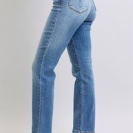 Judy Blue Vintage Wash Thermal Straight Jeans-Trendsi-[option4]-[option5]-[option6]-[option7]-[option8]-Shop-Boutique-Clothing-for-Women-Online