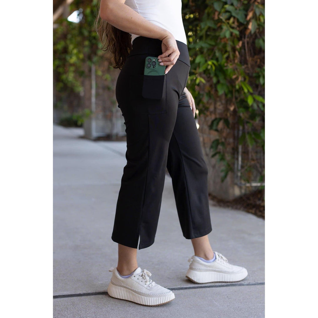 The Gabriella -Black High Waisted Gaucho Pants-JuliaRoseWholesale-[option4]-[option5]-[option6]-[option7]-[option8]-Shop-Boutique-Clothing-for-Women-Online