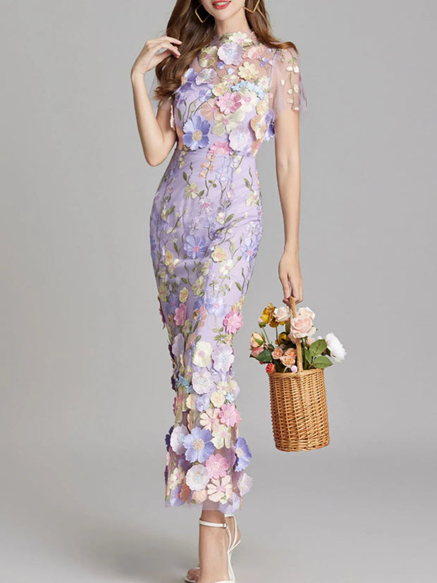 Floral Embroidered Mesh Overlay Maxi Dress-Dresses-Trendsi-[option4]-[option5]-[option6]-[option7]-[option8]-Shop-Boutique-Clothing-for-Women-Online