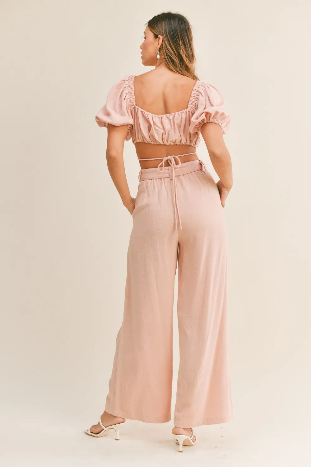 MABLE Cut Out Drawstring Crop Top and Belted Pants Set-sets-Trendsi-[option4]-[option5]-[option6]-[option7]-[option8]-Shop-Boutique-Clothing-for-Women-Online