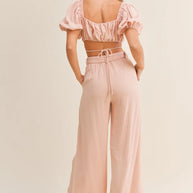 MABLE Cut Out Drawstring Crop Top and Belted Pants Set-sets-Trendsi-[option4]-[option5]-[option6]-[option7]-[option8]-Shop-Boutique-Clothing-for-Women-Online