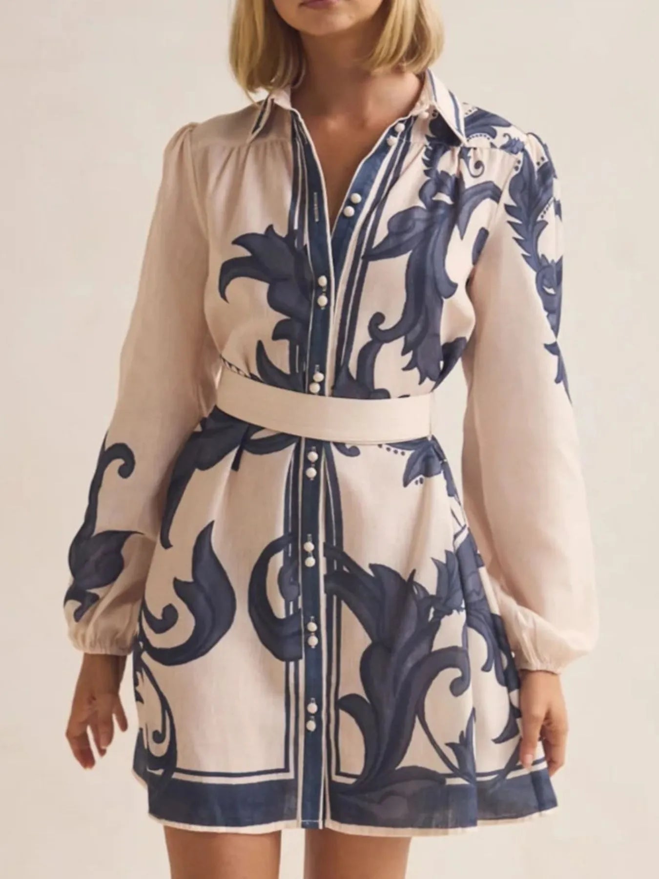 Printed Long Sleeve Shirt Dress-Dresses-Trendsi-[option4]-[option5]-[option6]-[option7]-[option8]-Shop-Boutique-Clothing-for-Women-Online