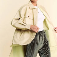 Davi & Dani Faux Leather Button Up Jacket with Chest Pockets-Jackets-Trendsi-[option4]-[option5]-[option6]-[option7]-[option8]-Shop-Boutique-Clothing-for-Women-Online