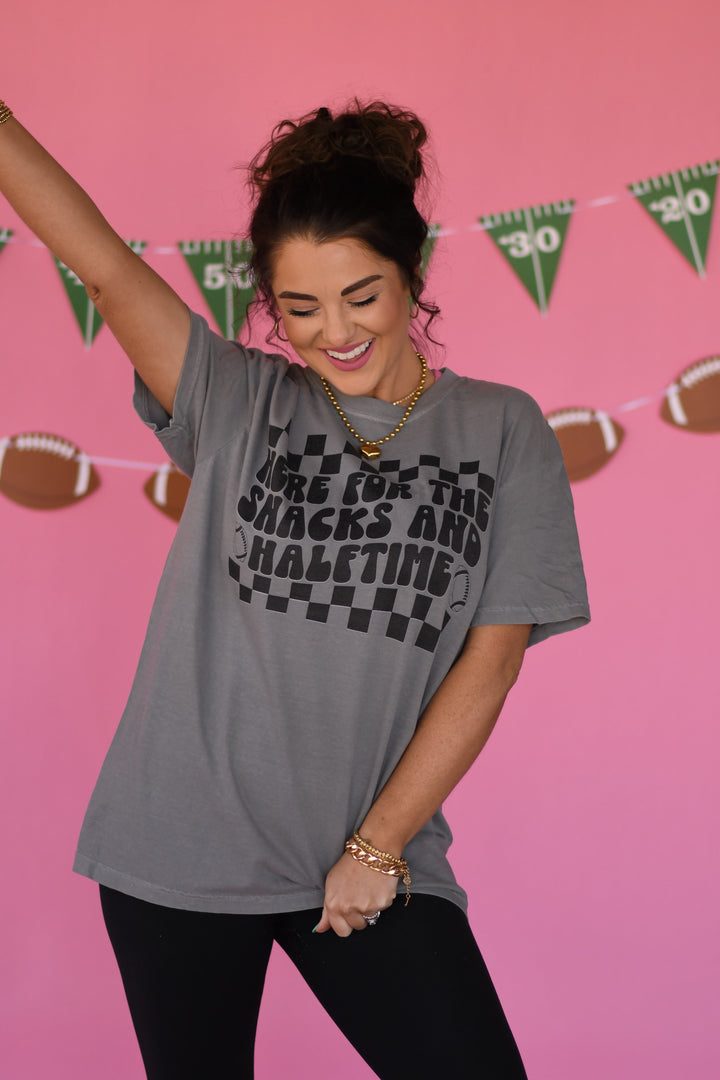 PREORDER: Here For The Snacks And Halftime Tee/Long Sleeve Tee-P&PD Wholesale-[option4]-[option5]-[option6]-[option7]-[option8]-Shop-Boutique-Clothing-for-Women-Online