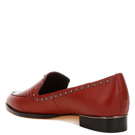 Wolferton Delicate Stud Detail Leather Loafers-Rag Company-[option4]-[option5]-[option6]-[option7]-[option8]-Shop-Boutique-Clothing-for-Women-Online