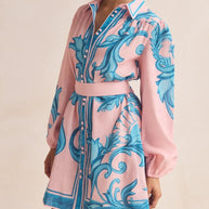 Printed Long Sleeve Shirt Dress-Dresses-Trendsi-[option4]-[option5]-[option6]-[option7]-[option8]-Shop-Boutique-Clothing-for-Women-Online