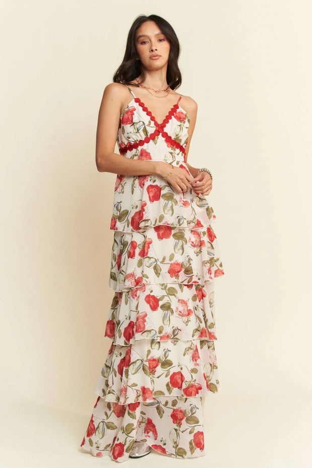 Davi & Dani Contrast Ring Lace Layered Ruffle Maxi Cami Dress-Dresses-Trendsi-[option4]-[option5]-[option6]-[option7]-[option8]-Shop-Boutique-Clothing-for-Women-Online