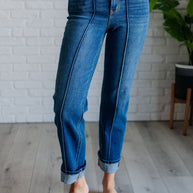 Judy Blue Campbell High Rise Center Seam Detail Straight Jeans-Womens-Ave Shops-[option4]-[option5]-[option6]-[option7]-[option8]-Shop-Boutique-Clothing-for-Women-Online