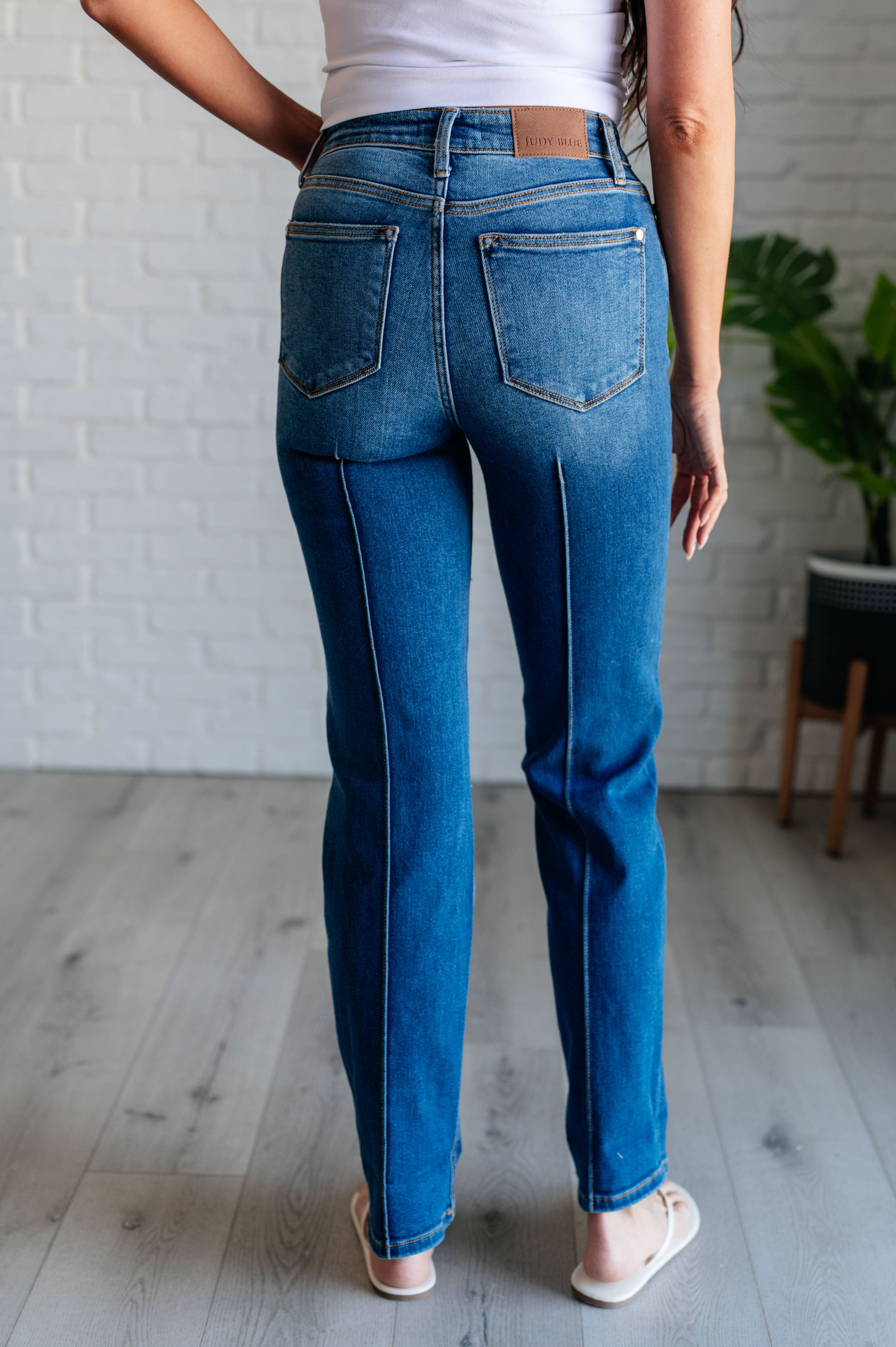 Judy Blue Campbell High Rise Center Seam Detail Straight Jeans-Womens-Ave Shops-[option4]-[option5]-[option6]-[option7]-[option8]-Shop-Boutique-Clothing-for-Women-Online