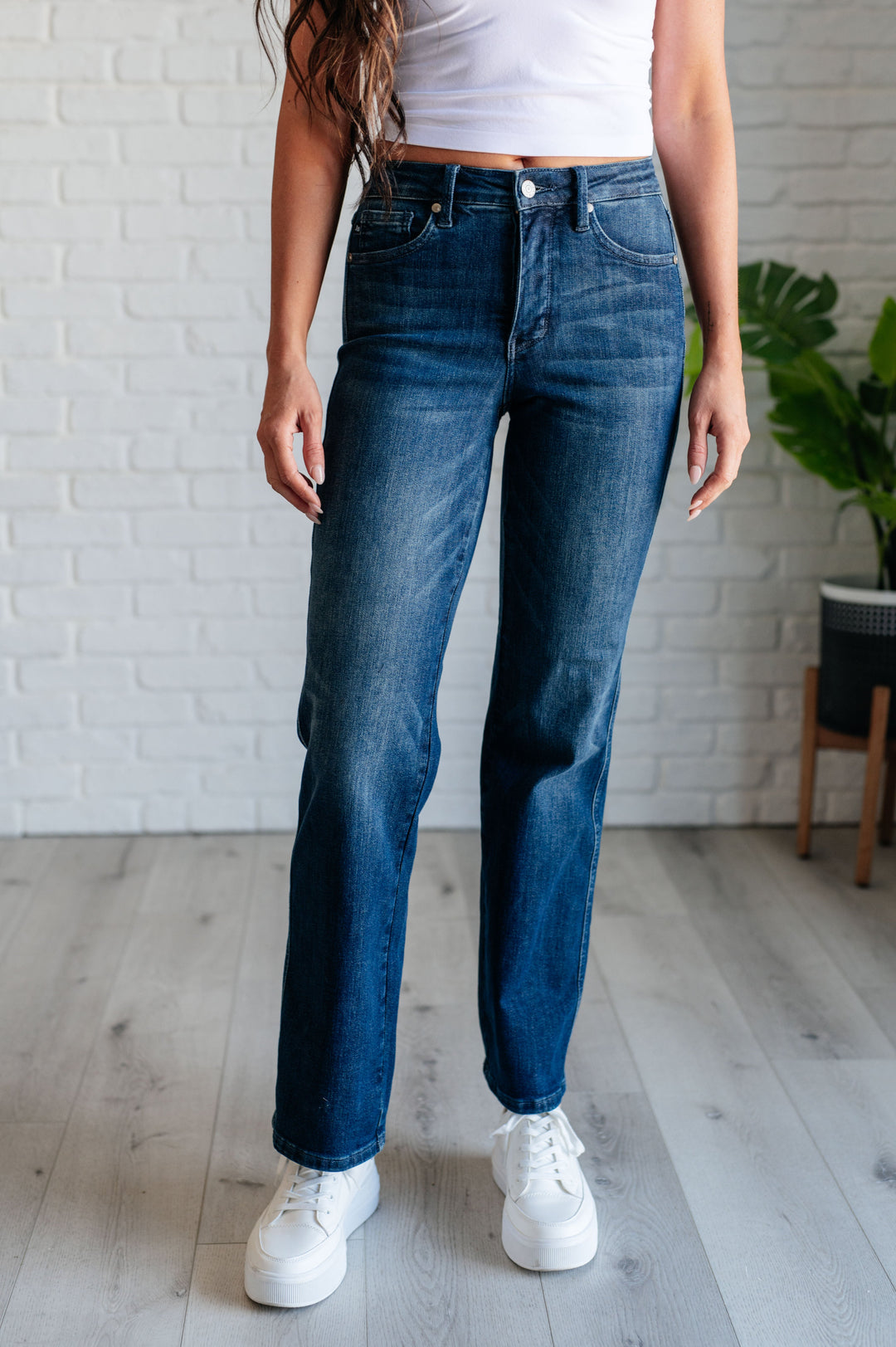 Judy Blue Muriel Mid Rise Control Top Classic Straight Jeans-Womens-Ave Shops-[option4]-[option5]-[option6]-[option7]-[option8]-Shop-Boutique-Clothing-for-Women-Online