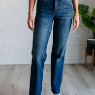 Judy Blue Muriel Mid Rise Control Top Classic Straight Jeans-Womens-Ave Shops-[option4]-[option5]-[option6]-[option7]-[option8]-Shop-Boutique-Clothing-for-Women-Online