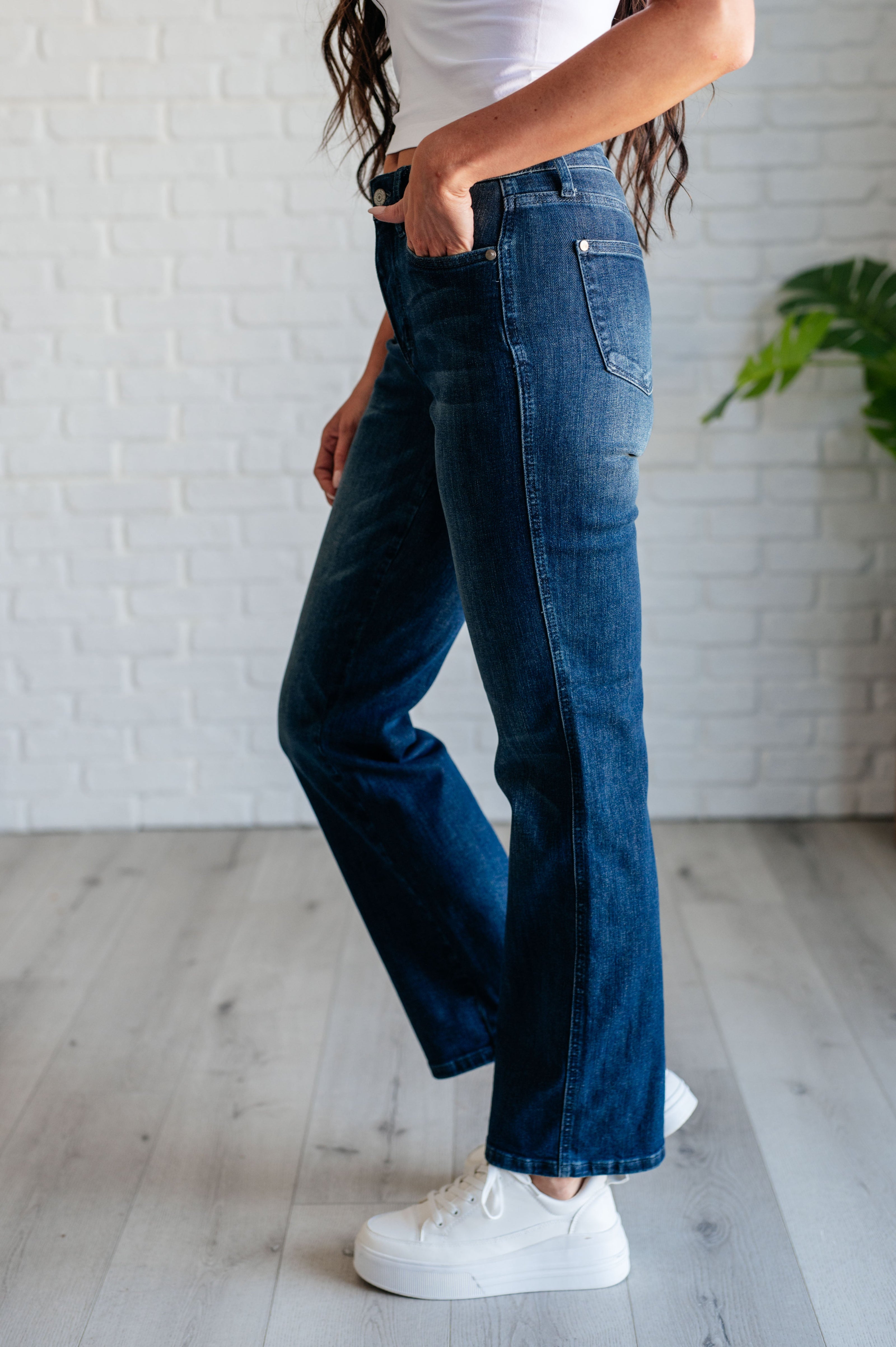 Judy Blue Muriel Mid Rise Control Top Classic Straight Jeans-Womens-Ave Shops-[option4]-[option5]-[option6]-[option7]-[option8]-Shop-Boutique-Clothing-for-Women-Online