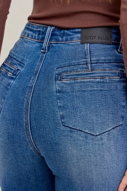 Karla High Waist Column Straight Button-Fly & Back Welt Pkts-Womens-Ave Shops-[option4]-[option5]-[option6]-[option7]-[option8]-Shop-Boutique-Clothing-for-Women-Online