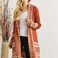 ADORA Full Size Fringe Hem Aztec Border Cardigan-Cardigan-Trendsi-[option4]-[option5]-[option6]-[option7]-[option8]-Shop-Boutique-Clothing-for-Women-Online