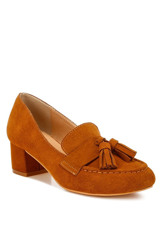 Aloha Tassels Detail Genuine Suede Loafers-Rag Company-[option4]-[option5]-[option6]-[option7]-[option8]-Shop-Boutique-Clothing-for-Women-Online