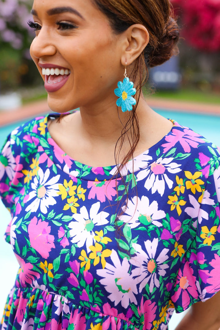 Sky Blue Daisy Flower Straw Dangle Earrings-Jane Claire-One Size Fits All-[option4]-[option5]-[option6]-[option7]-[option8]-Shop-Boutique-Clothing-for-Women-Online