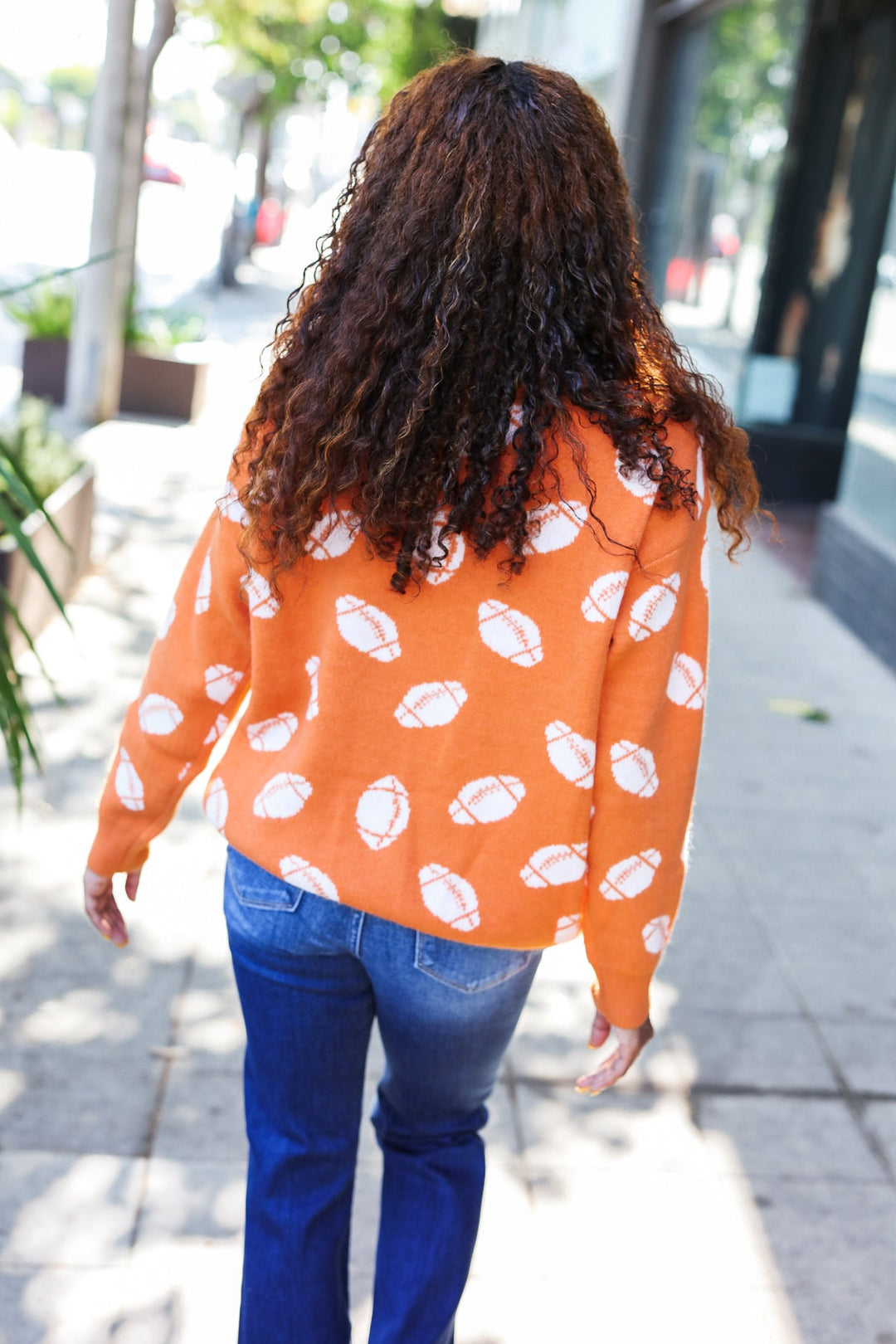 Game Day Orange Football Print Jacquard Knit Sweater-Haptics-[option4]-[option5]-[option6]-[option7]-[option8]-Shop-Boutique-Clothing-for-Women-Online