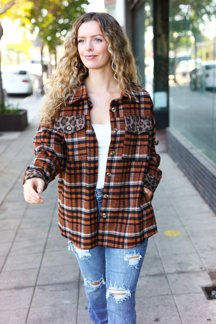 Put Together Rust Plaid & Animal Print Button Down Shacket-Haptics-[option4]-[option5]-[option6]-[option7]-[option8]-Shop-Boutique-Clothing-for-Women-Online