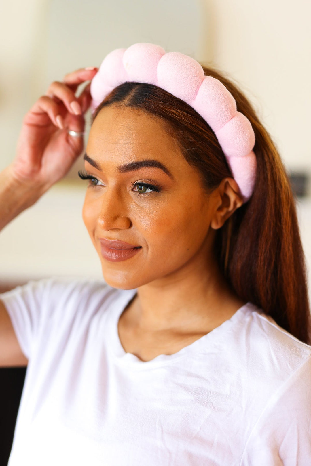 Ballerina Pink Terry Cloth Skincare Headband-ICON-One Size Fits All-[option4]-[option5]-[option6]-[option7]-[option8]-Shop-Boutique-Clothing-for-Women-Online