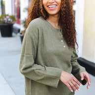 Beautiful You Moss Green Button Down Ribbed Sweater-Bibi-[option4]-[option5]-[option6]-[option7]-[option8]-Shop-Boutique-Clothing-for-Women-Online