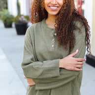 Beautiful You Moss Green Button Down Ribbed Sweater-Bibi-[option4]-[option5]-[option6]-[option7]-[option8]-Shop-Boutique-Clothing-for-Women-Online