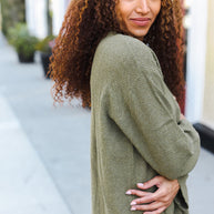 Beautiful You Moss Green Button Down Ribbed Sweater-Bibi-[option4]-[option5]-[option6]-[option7]-[option8]-Shop-Boutique-Clothing-for-Women-Online