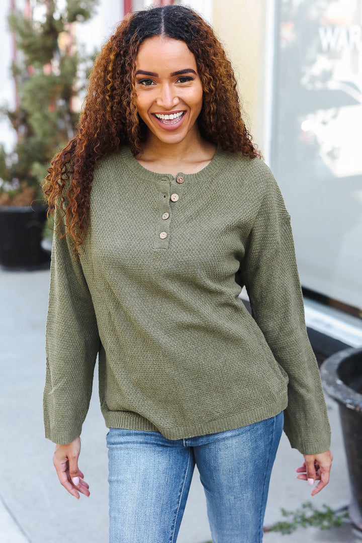 Beautiful You Moss Green Button Down Ribbed Sweater-Bibi-[option4]-[option5]-[option6]-[option7]-[option8]-Shop-Boutique-Clothing-for-Women-Online