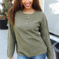 Beautiful You Moss Green Button Down Ribbed Sweater-Bibi-[option4]-[option5]-[option6]-[option7]-[option8]-Shop-Boutique-Clothing-for-Women-Online